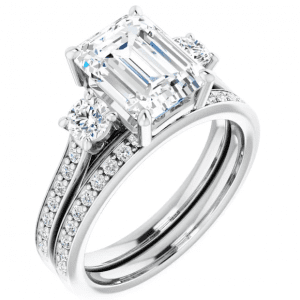 3 Carat Emerald & platinum Ring